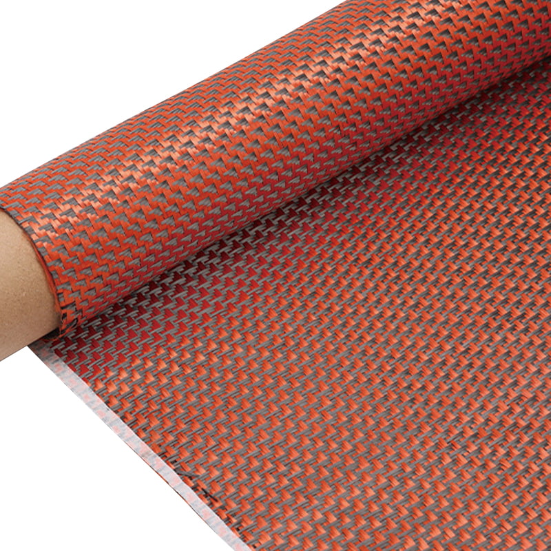 Piros/fekete aramid szén kevert szénszál szőtt anyag Piros/fekete aramid szén kevert szénszál szőtt anyag