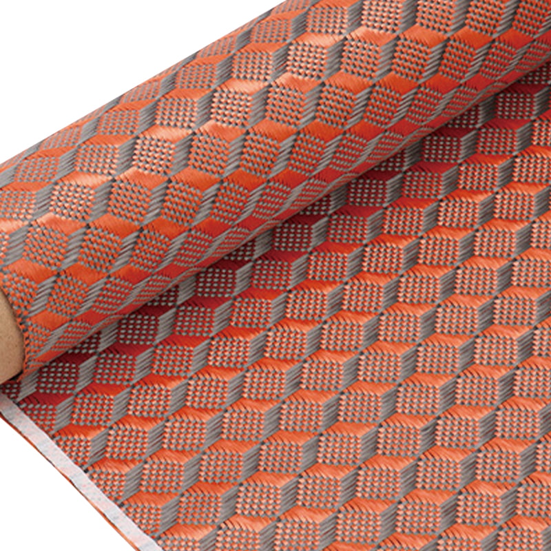 Piros/fekete aramid szén kevert szénszál szőtt anyag Piros/fekete aramid szén kevert szénszál szőtt anyag